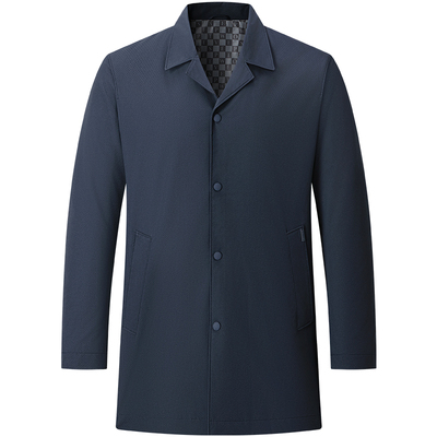 七匹狼秋冬季防泼水中长款风衣男