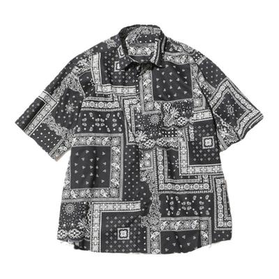 SOPHNET.男士腰果花翻领短袖衬衫