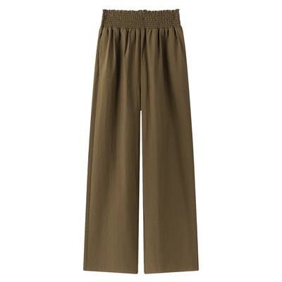 VIKTORIACHAN26SS春夏成衣系列新品 褶裥松紧高腰阔腿直筒长裤