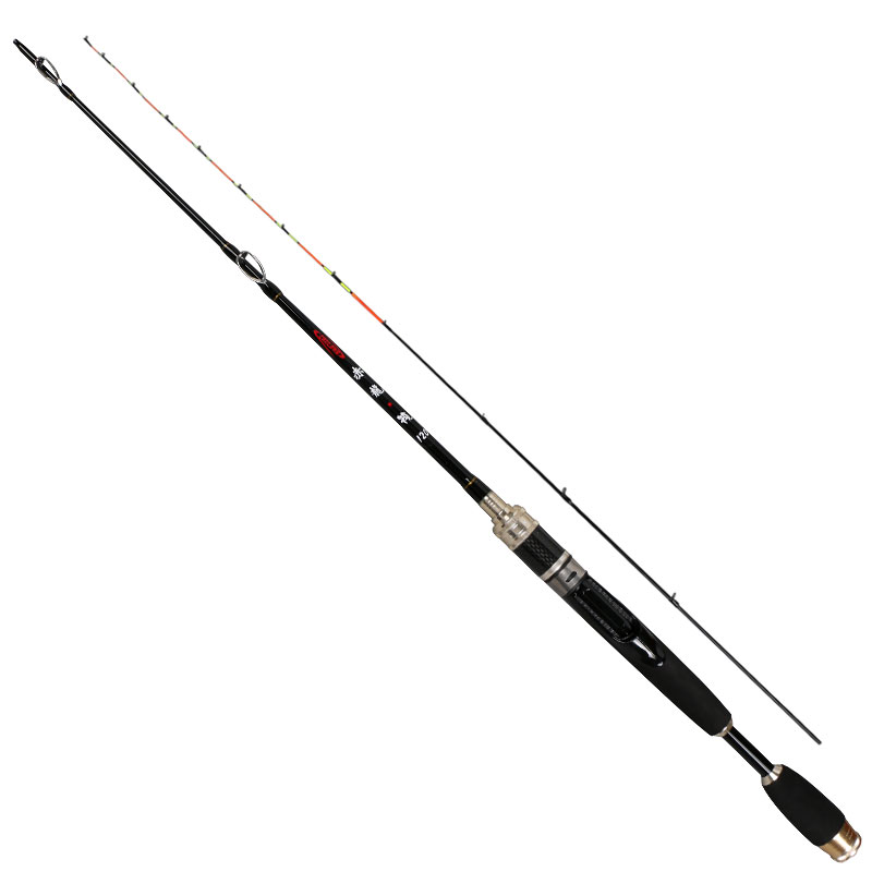 新款LED钛合金软尾路亚船岸桥钓鱼竿筏竿伐阀杆抛远投装备全套装