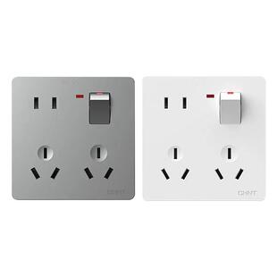 正泰正品86型多功能一开八孔暗装墙壁五孔带开关暗装家用8孔插座