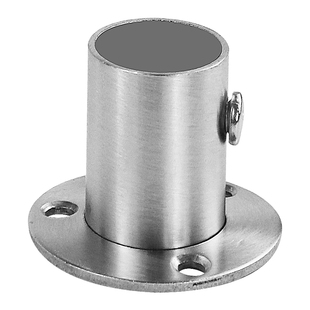 不锈钢法兰座高脚底座吊通开口法兰浴帘固定座毛巾杆圆形管座加厚