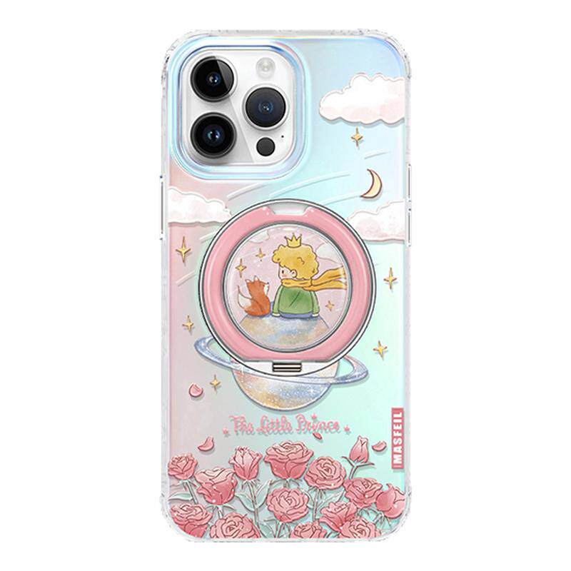 ZHIZHE×玫瑰王子适用苹果16Promax手机壳新款Lo9带支架iPhone15Pro保护套高级感女14支点文艺风超薄13pm