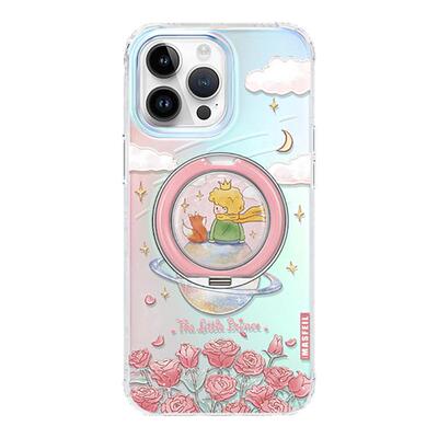 ZHIZHE×玫瑰王子适用苹果16Promax手机壳新款Lo9带支架iPhone15Pro保护套高级感女14支点文艺风超薄13pm