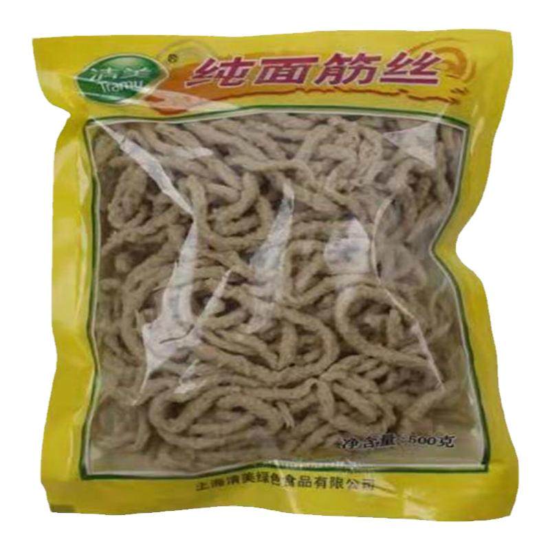 上海清美面筋制品精致小素肠面筋丝鲜面筋