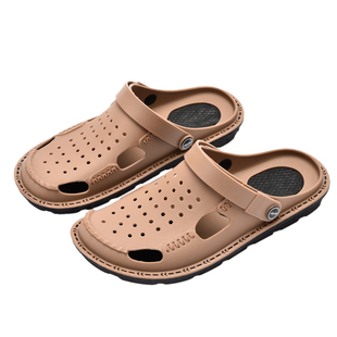 洞洞鞋男夏季透气潮流包头越南拖鞋室外雨天橡胶大底防滑沙滩凉鞋