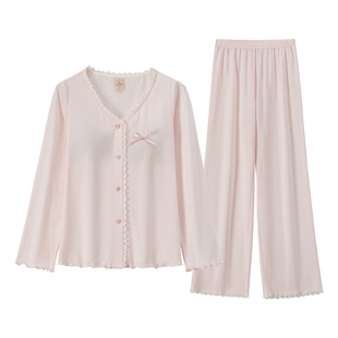 RoseTree莫代尔睡衣女春秋季长袖性感高级感轻奢家居服套装带胸垫