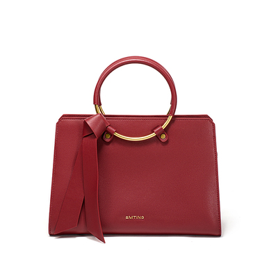 【西木汀】祈祷者 婚包女新娘2025新款牛皮大容量红色高级感包包