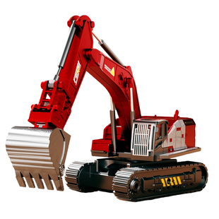 合金挖掘机玩具男孩3到6岁惯性工程车大号儿童挖土机模型网红爆款