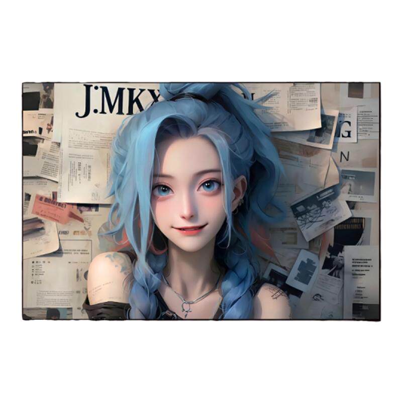 金克丝英雄联盟暴走萝莉lol挂画电竞房间网咖装饰画宿舍海报壁画