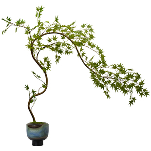 海虹雅林流泉枫桌面仿真花高级感逼真客厅新中式摆件玄关茶室绿植