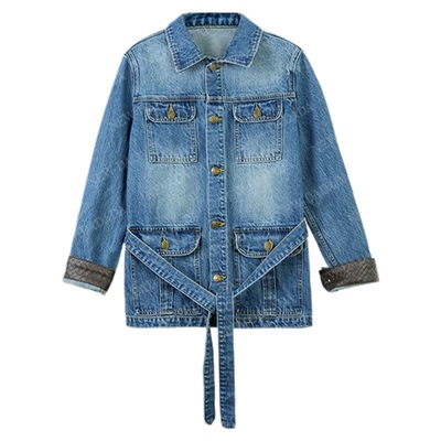 利达 NEW DADADA【柔砂轻语】时尚休闲修身气质牛仔外套CNM1574