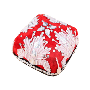 新疆舞花帽女成人舞蹈头饰维族小花帽雪莲花带辫子花帽舞台演出帽