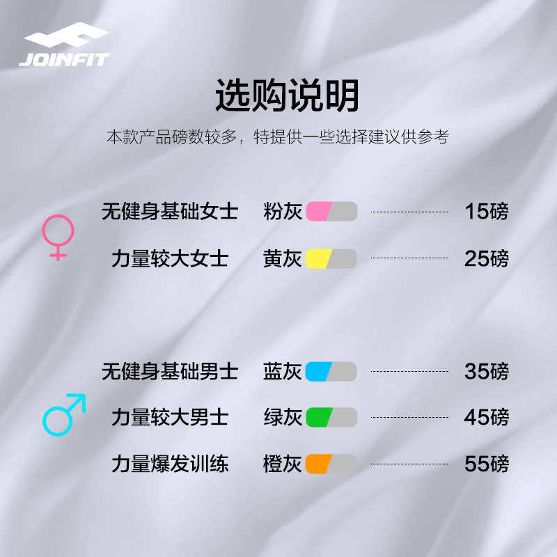 Joinfit弹力带健身男阻力带拉力带力量训练引体向上辅助女拉力绳