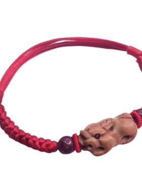 红绳脚链桃木貔貅手链