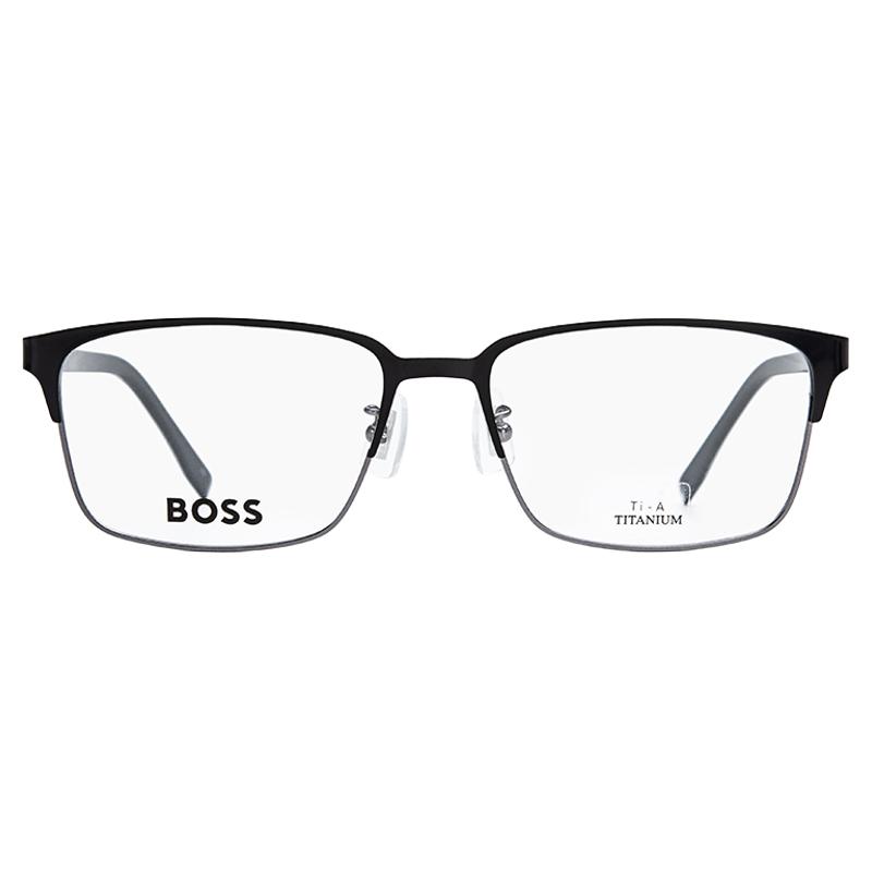 BOSS方形商务钛合金眉线男女眼镜