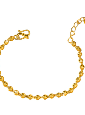 轻奢沙金饰品光面转运珠女款手链