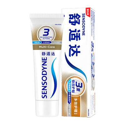 舒适达沁爽劲洁牙膏180g*2成人含氟支口腔多效护理正品清新口气