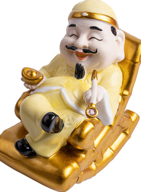 趣味摇摇椅地主公地主婆摆件