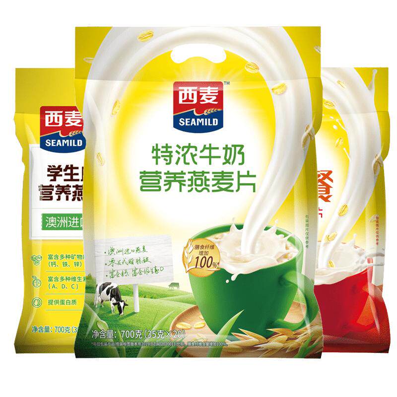 西麦阳光早餐营养燕麦片700g即食特浓牛奶红枣高铁早餐旗舰授权