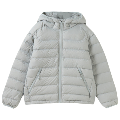 时尚百搭轻便保暖连帽排骨羽绒服