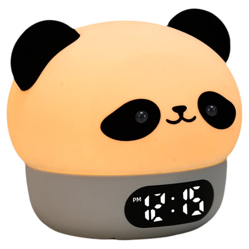 熊猫时钟小夜灯儿童生日礼物定时