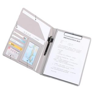 A4多功能文件夹板办公用品板夹合同夹签约本垫板商务定制印logo量房本资料夹皮销售夹皮质经理夹谈单本谈单夹
