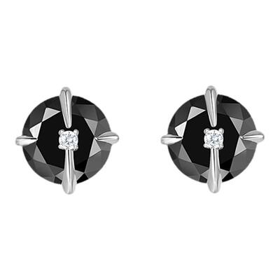 原创设计纯银锆石耳钉