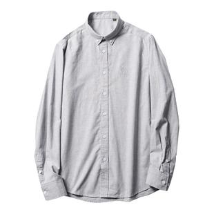 十星推荐！舒适有型！水洗全棉牛津纺春季商务休闲长袖衬衫衬衣男