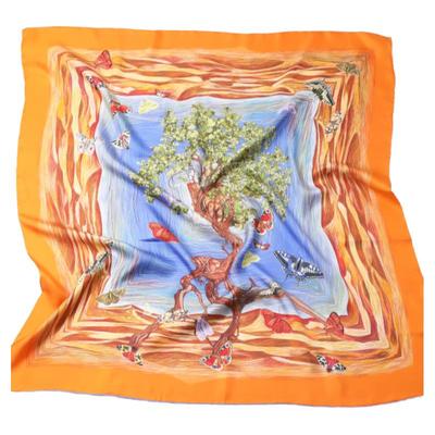 丝巾女春秋真丝时尚洋气丝绸围巾