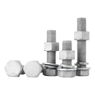 8.8级热镀锌外六角螺丝螺母套装大全高强度铁塔热浸锌螺栓组合