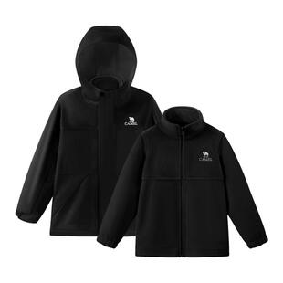 小骆驼儿童冲锋衣三合一防风防雨中大童户外登山服男女童连帽外套
