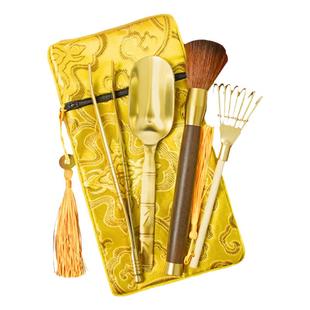 黄铜香灰铲铜香灰压香灰勺上香清理工具家用铜铲香灰扫灰香炉用品