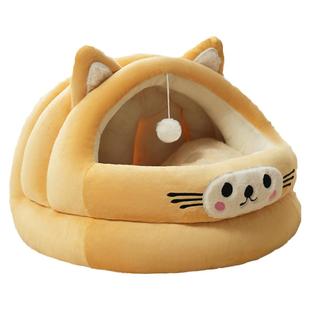 猫窝冬天保暖四季通用猫床半封闭式安全感猫咪睡窝冬季保暖宠物窝