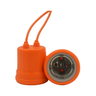 保温灯灯头陶瓷灯口防水耐高温螺口取暖灯泡养殖场螺丝小三通灯头