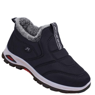 老北京布鞋男士冬季保暖加绒加厚防水雪地靴中老年人防滑爸爸棉鞋