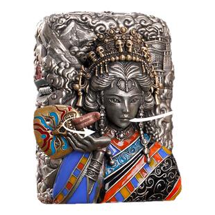 Zippo打火机扎基拉姆古银夜光珐琅彩灵之宝正品煤油防风收藏送礼