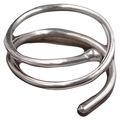 谢家银匠手工999足银时尚双圈耳骨圈耳环耳小耳圈