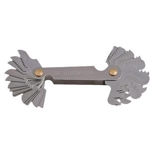 高精度公英美制一体式不锈铁螺纹牙规 55 60度螺丝牙距测量尺工具