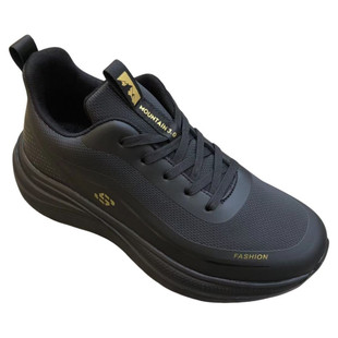 2026运动鞋新款网面软底男士休闲鞋时尚百搭跑步轻便男鞋黑色加绒