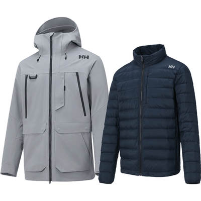 HELLYHANSEN/HH 春季男女款户外防水保暖冲锋衣三合一羽绒内胆
