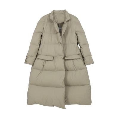 有尾女装长款超轻翻领羽绒服