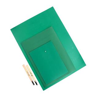 版画胶板绿色软刻板a5a4a3雕刻版版画专用木刻刀油性油墨颜料滚筒木蘑菇马莲材料儿童板画麻胶板绘画工具套装