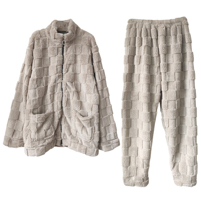 毛绒睡衣男款冬季秋冬款2023新款