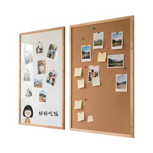 磁博士实木框挂墙磁性大黑板磁吸儿童家用画板墙涂鸦墙照片墙面玄关走廊学生教学绿板粉笔可擦写字板白板定制