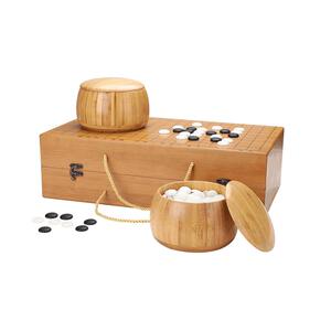 围棋儿童初学套装五子棋子学生益智比赛专用成人可折叠19路围棋盘