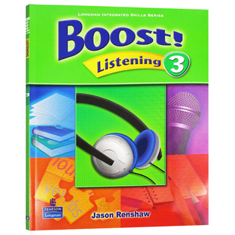 培生朗文中学英语教材 听力分级强化训练3 英文原版 Boost Listening L3级 听力练习技能培训学生用书 小学中高年级 初中 英文版