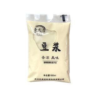 东马房无糖精豆浆豆奶豆乳饭后饮品天津东马坊豆浆豆浆透明袋原味