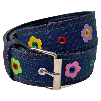 女花朵格子纹缝线复古腰带