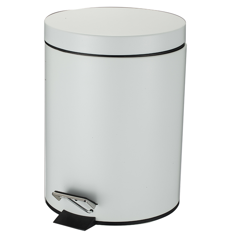 脚踏式垃圾桶不锈钢欧式静音家用卫生间厨房客厅卧室10L圆带盖小